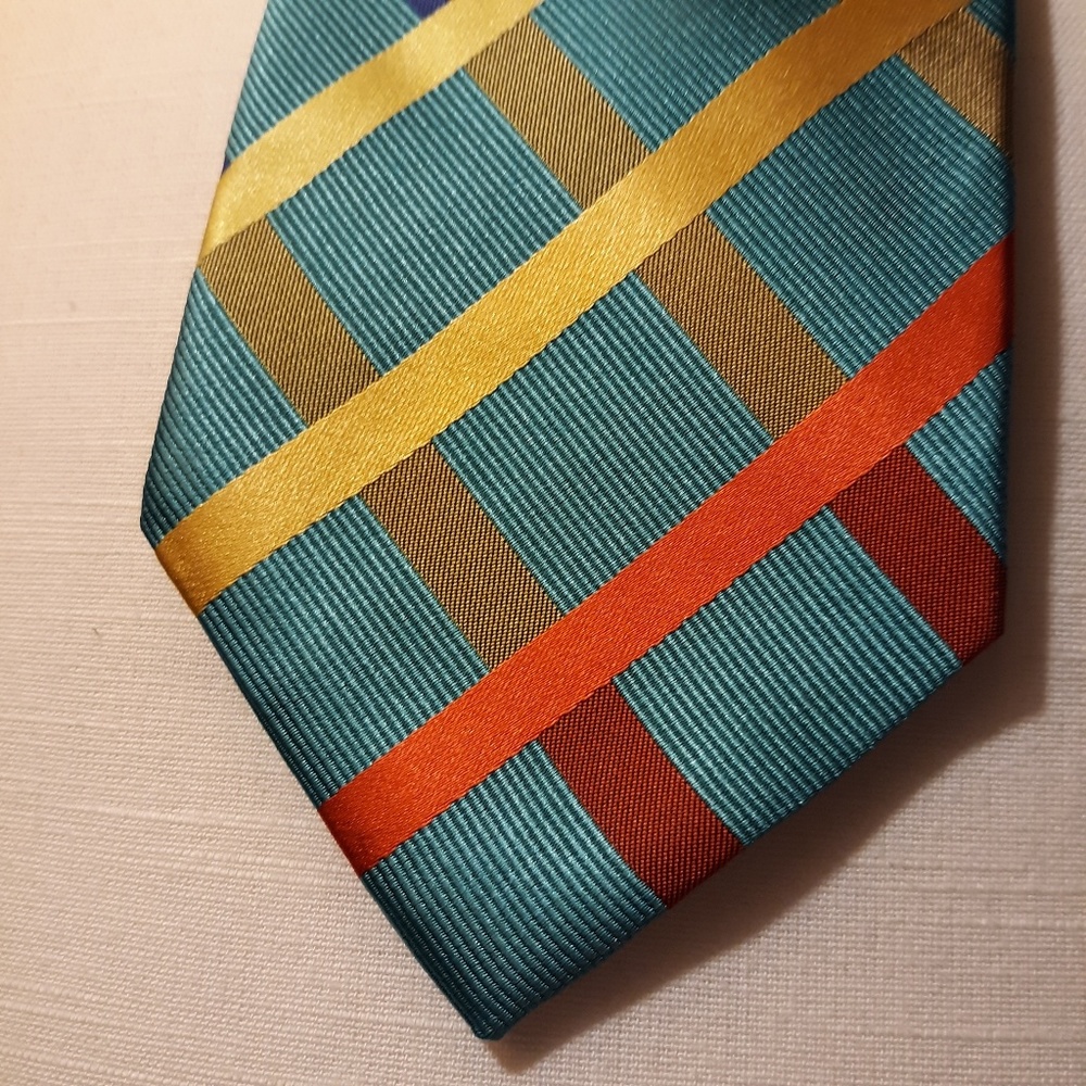 Robert Lewis 100% Silk Bright Lattice Tie